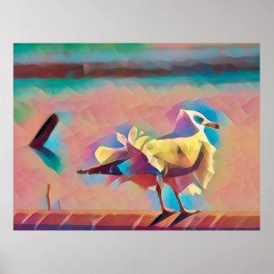 Zee Gull Art. Greetings Poster