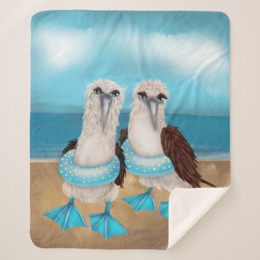 Zee Gull Beach Sherpa Blanket Sherpa Deken (Voorkant)