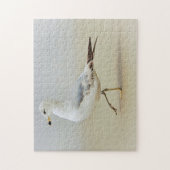 Zee Gull Bird loopt op strand Puzzle Legpuzzel (Verticaal)