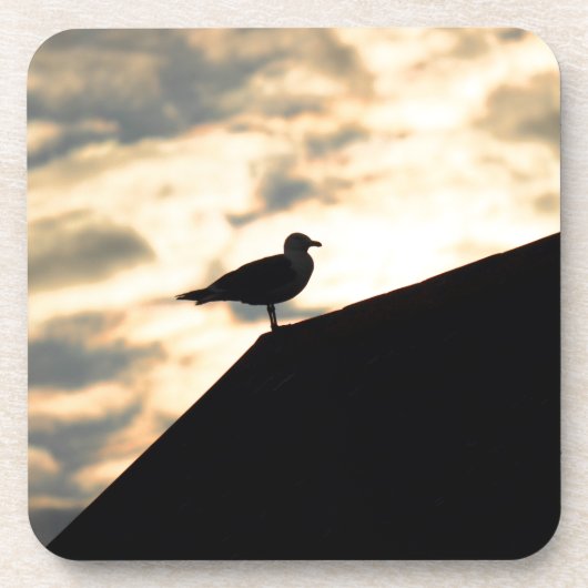 Zee Gull Sunset Drankjes Onderzetter (Voorkant)