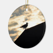Zee Gull Sunset Keramisch Ornament (Links)