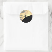 Zee Gull Sunset Ronde Sticker (Tas)