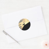 Zee Gull Sunset Ronde Sticker (Envelop)
