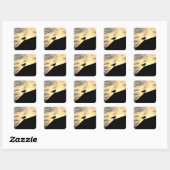 Zee Gull Sunset Vierkante Sticker (Vel)