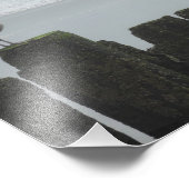 Zee Gulls in horloge Foto Afdruk (Hoek)