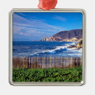 Zee Half Moon Bay Californië Metalen Ornament