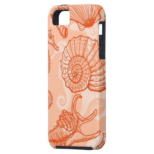 Zee handgetekend patroon Case-Mate iPhone case (Achterkant Links)