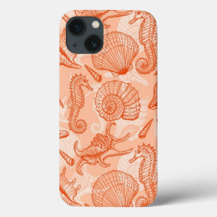 Zee handgetekend patroon iPhone 13 hoesje