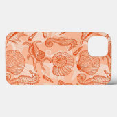 Zee handgetekend patroon Case-Mate iPhone case (Achterkant (horizontaal))