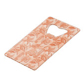 Zee handgetekend patroon creditkaart flessenopener (Achterkant Gekanteld)