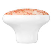 Zee handgetekend patroon keramische knop (Zijkant)