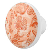 Zee handgetekend patroon keramische knop (Rechts)