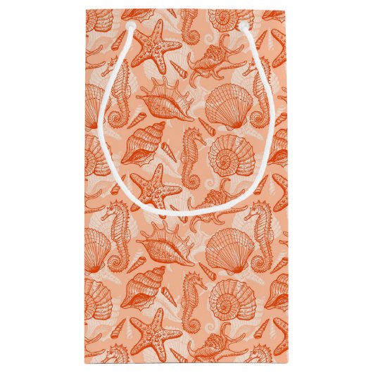 Zee handgetekend patroon klein cadeauzakje (Achterkant)