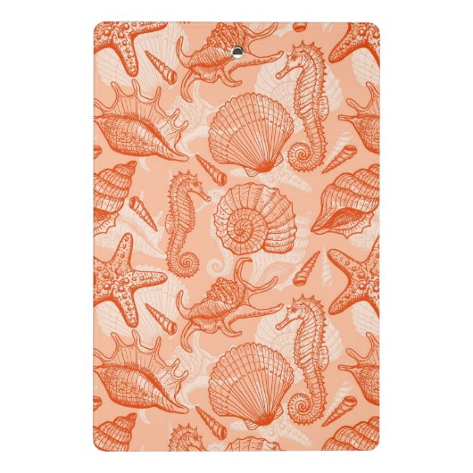 Zee handgetekend patroon mini klembord (Achterkant)