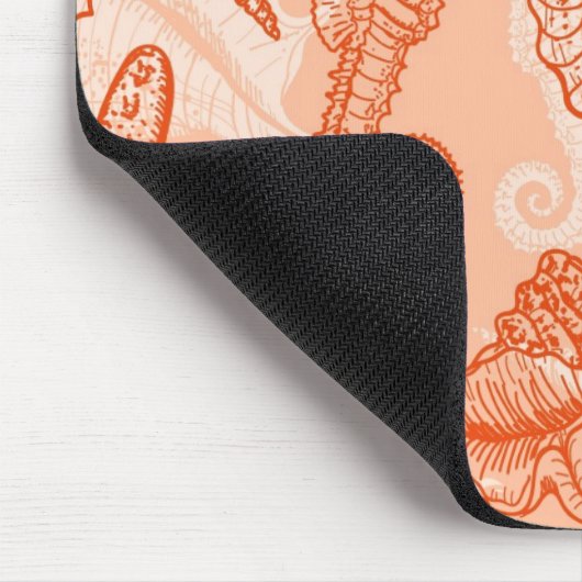 Zee handgetekend patroon muismat (Hoek)