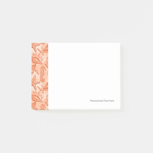 Zee handgetekend patroon post-it® notes (Voorkant)