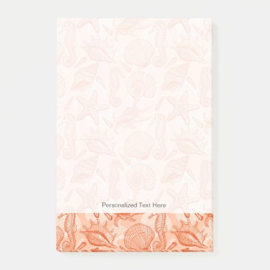 Zee handgetekend patroon post-it® notes (Voorkant)