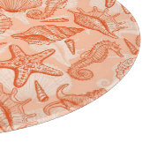 Zee handgetekend patroon snijplank (Hoek)