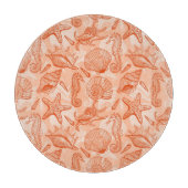 Zee handgetekend patroon snijplank (Voorkant)