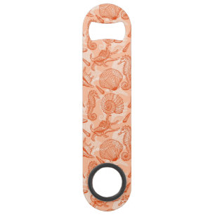 Zee handgetekend patroon speed flessenopener