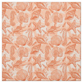 Zee handgetekend patroon stof (Swatch)