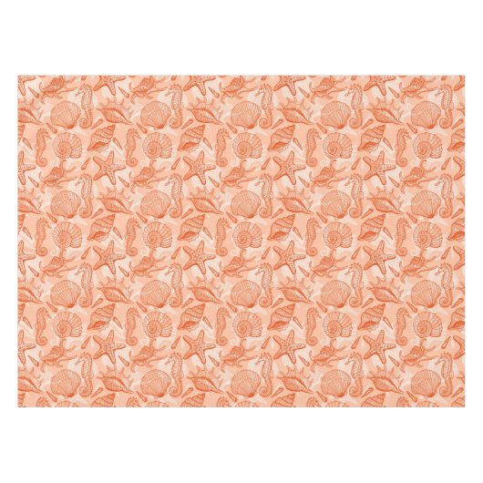 Zee handgetekend patroon tafelkleed (Voorkant (Horizontaal))