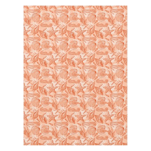 Zee handgetekend patroon tafelkleed (Voorkant)