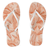 Zee handgetekend patroon teenslippers (Voetbed)