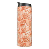 Zee handgetekend patroon thermosbeker (Geroteerd rechts)