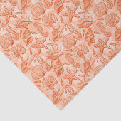 Zee handgetekend patroon tissuepapier (Detail)