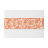 Zee handgetekend patroon uitnodigingen wikkel (Achterkant Voorbeeld)