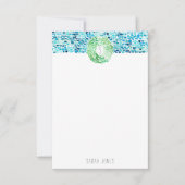 Zee handmatige Waterverf briefkaart - Aqua (Voorkant)