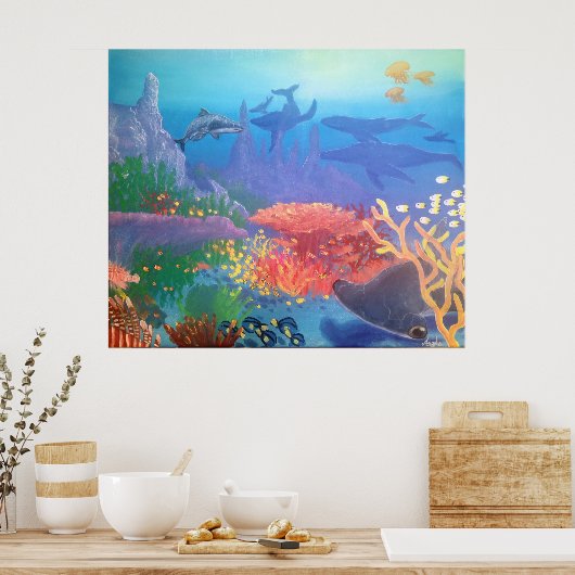 Zee Harmony van Angela Carrasquillo Poster (Keuken)