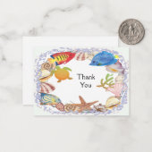 Zee - Hartelijk dank - Kaart Notitiekaartje (Voorkant / Achterkant in situ)