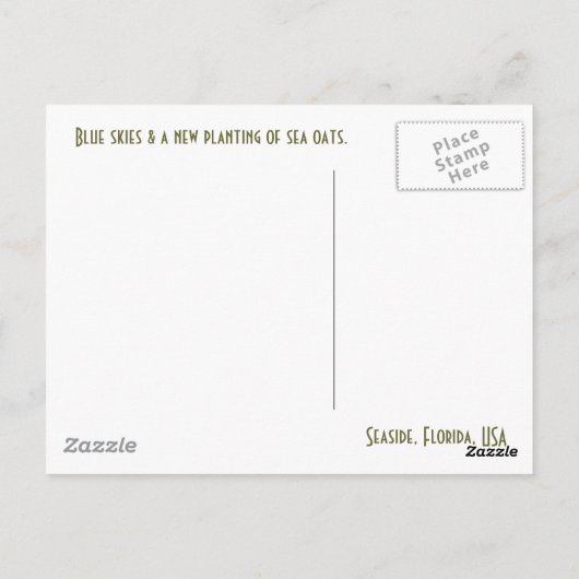 Zee haver briefkaart (Achterkant)