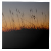Zee haver en duinen op Sunset Tegeltje (Voorkant)