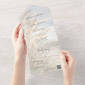 Zee Haver en Surf Alles in een bruiloft Uitnodigen All In One Uitnodiging (Afscheurbaar)