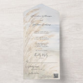 Zee Haver en Surf Alles in een bruiloft Uitnodigen All In One Uitnodiging (Binnen)