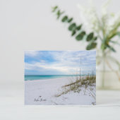 Zee Haver en White Sand Beach Morning Briefkaart (Staand voorkant)