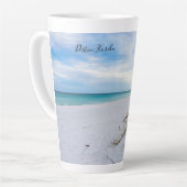 Zee Haver en White Sand Beach Morning Latte Mok (Linkerhoek)