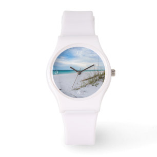 Zee Haver en White Sand Beach Morning Watch Horloge