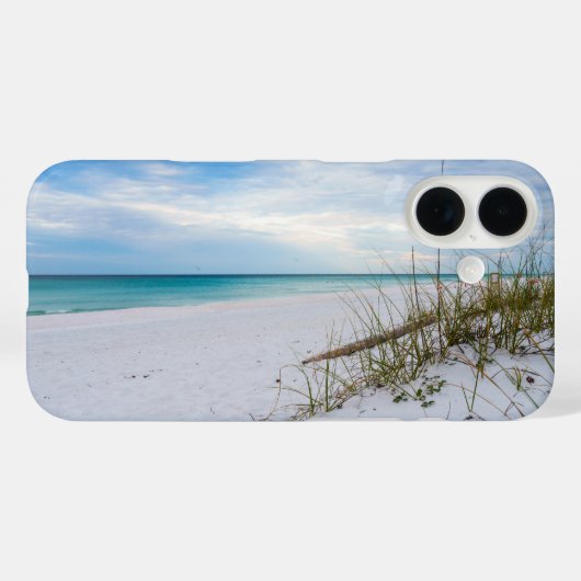 Zee Haver En White Sand Beach Ochtend iPhone Case (Achterkant (horizontaal))