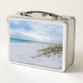 Zee Haver en White Sand Beach Ochtend Lunchbox (Achterkant)