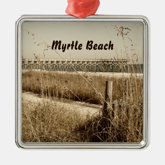 Zee haver op de Dunes bij Myrtle Beach Metalen Ornament (Voorkant)