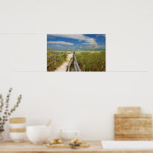 Zee haver (Uniola paniculata) die op het strand wo Poster (Keuken)