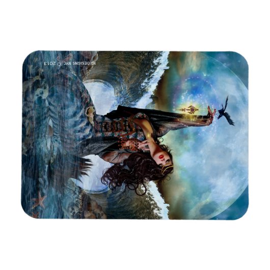 Zee heks Magical Mermaid Flexi Magnet Magneet (Horizontaal)