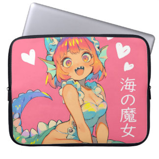 Zee heks "Umi no Majo" Kawaii Anime Monster Girl Laptop Sleeve