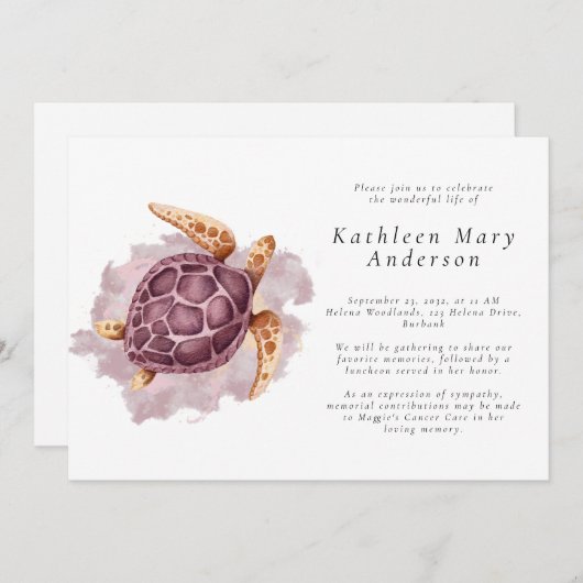 Zee Herdenkingsdag van het leven Kaart (Voorkant / Achterkant)