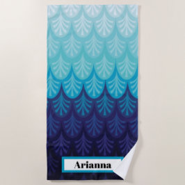 Zee hoe blauw de Handdoek van de NaamBeach