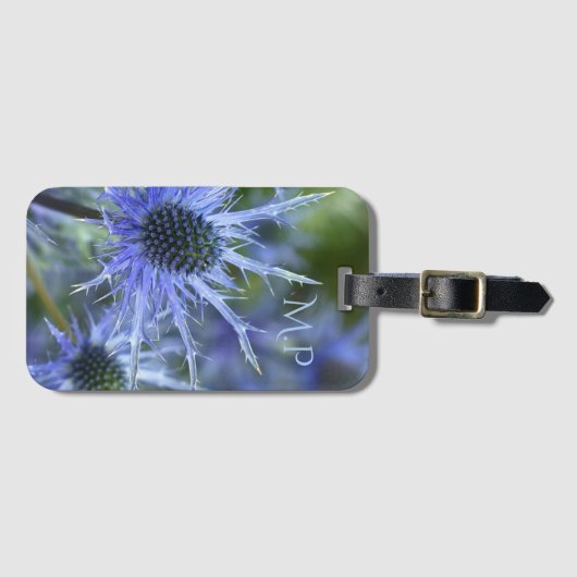 Zee Holly Thistle Monogram Bagagelabel (Voorkant (horizontaal))